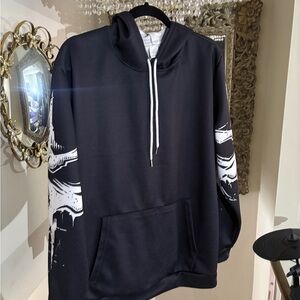 Men's Black Graphic Hoodie